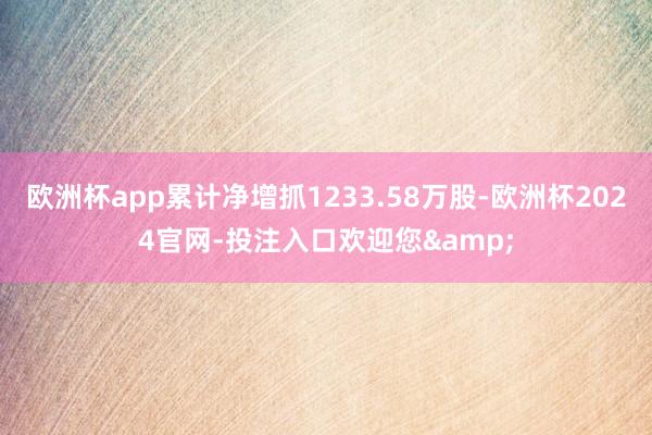 欧洲杯app累计净增抓1233.58万股-欧洲杯2024官网-投注入口欢迎您&