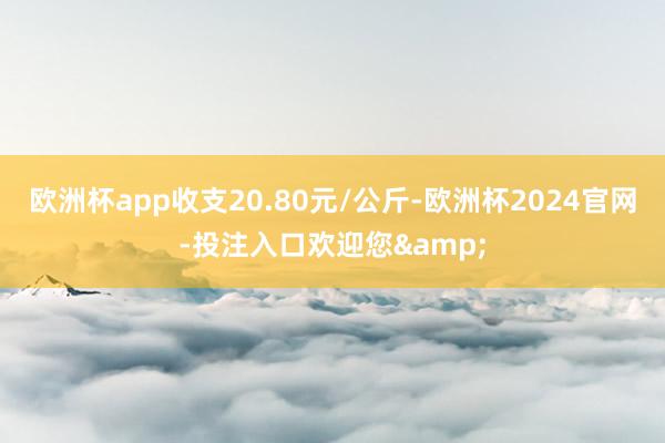 欧洲杯app收支20.80元/公斤-欧洲杯2024官网-投注入口欢迎您&