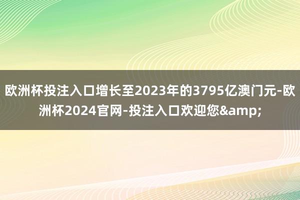 欧洲杯投注入口增长至2023年的3795亿澳门元-欧洲杯2024官网-投注入口欢迎您&