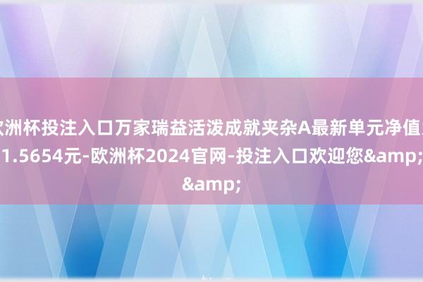 欧洲杯投注入口万家瑞益活泼成就夹杂A最新单元净值为1.5654元-欧洲杯2024官网-投注入口欢迎您&