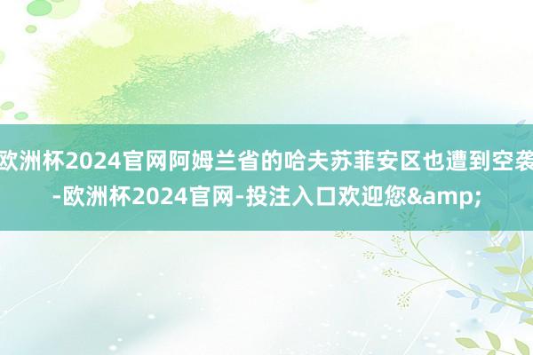 欧洲杯2024官网阿姆兰省的哈夫苏菲安区也遭到空袭-欧洲杯2024官网-投注入口欢迎您&